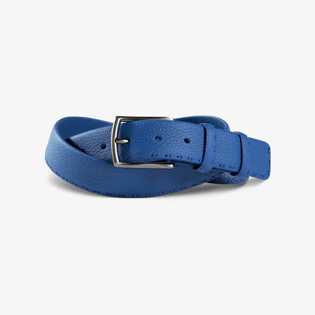 Mens Fashion Leather Belt | Sylvan | Cobalt
