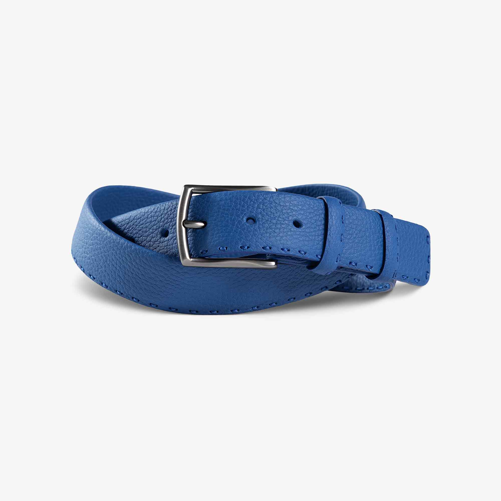 Mens Fashion Leather Belt | Sylvan | Cobalt