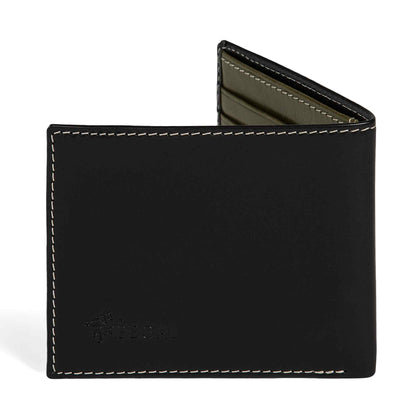 Edward | Italian Leather Wallet | Black & Green