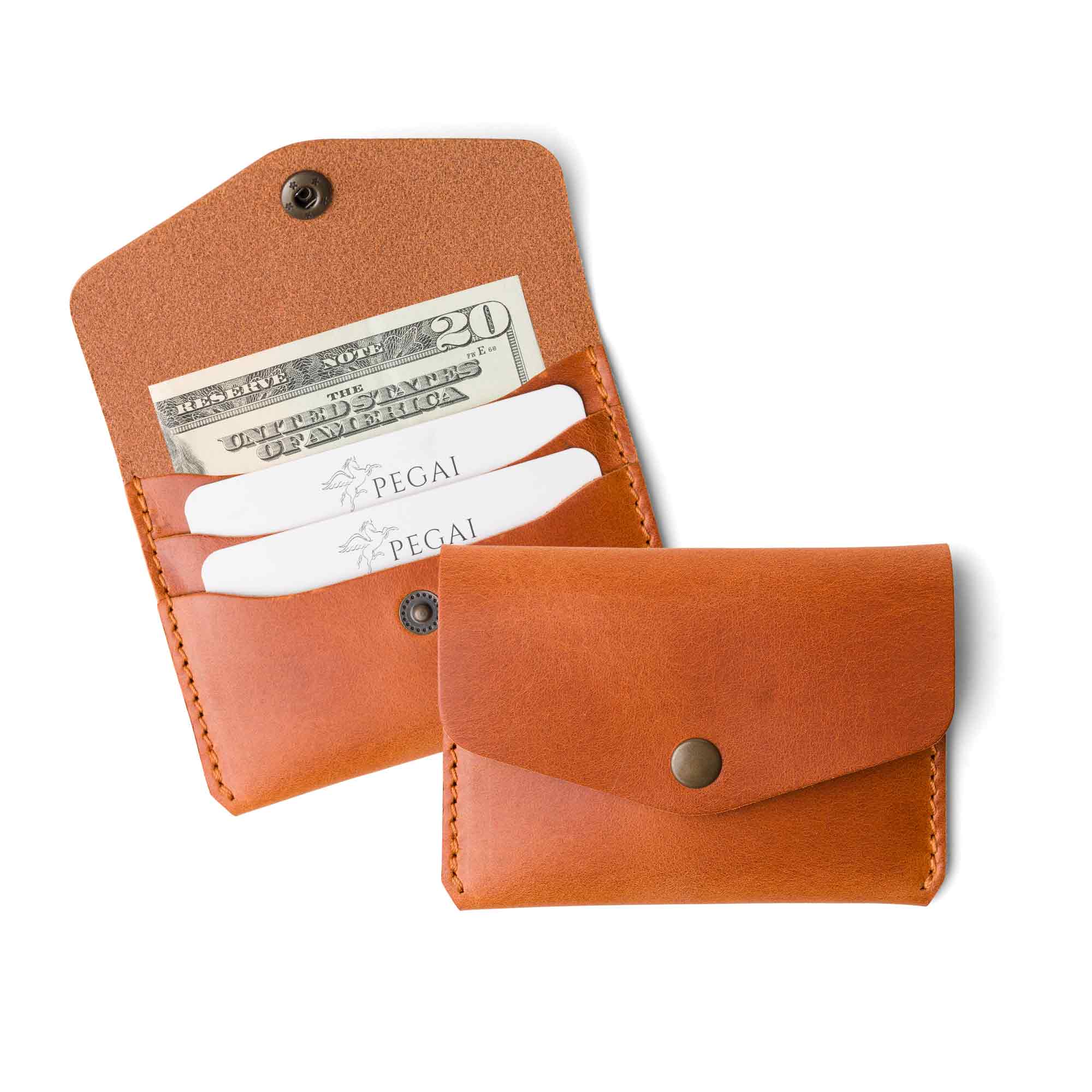 Leather Card Holder | Whiskey | Seline