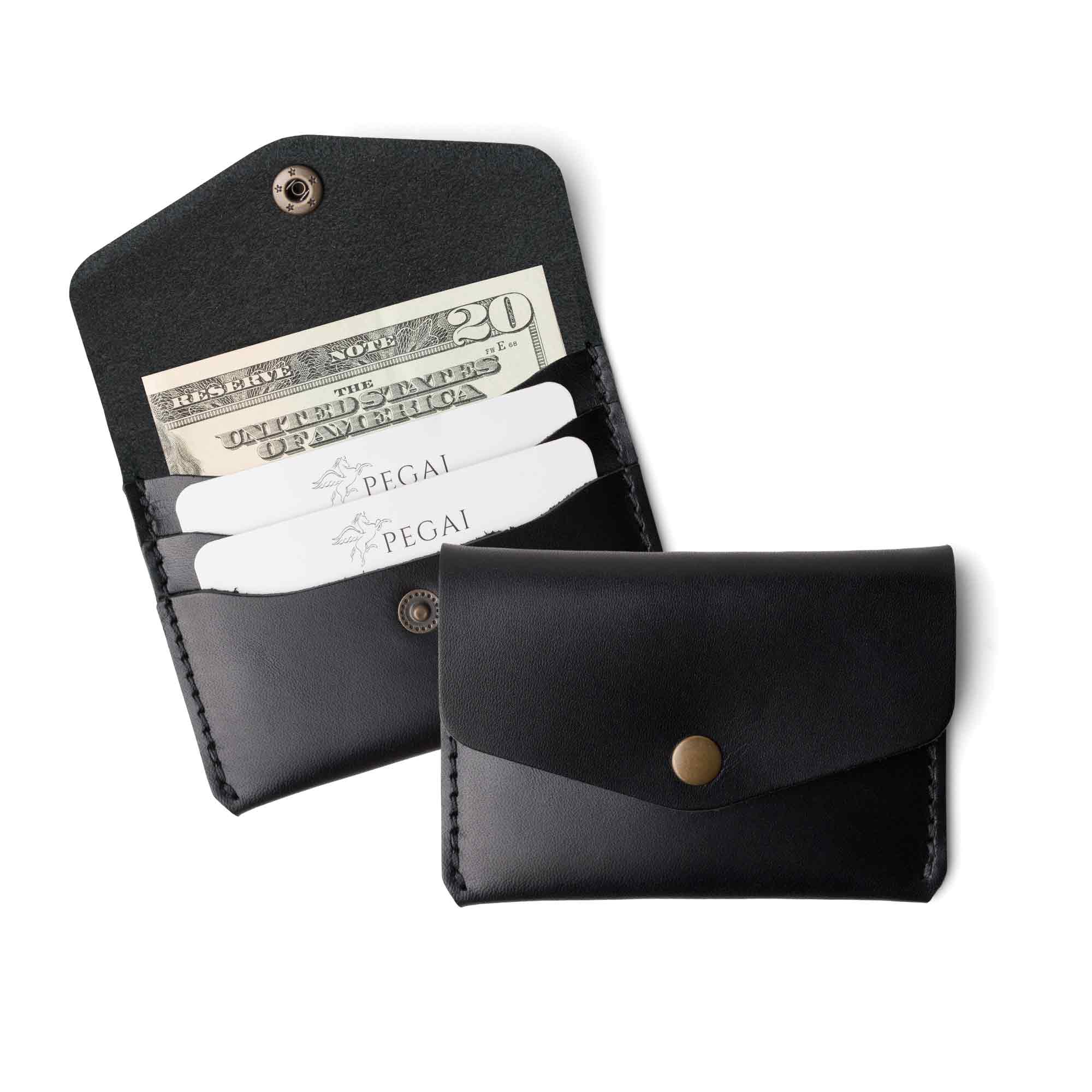 Leather Card Holder | Black | Seline