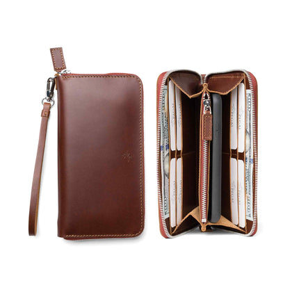 Leather Large Wallet | Rum Brown | Karla