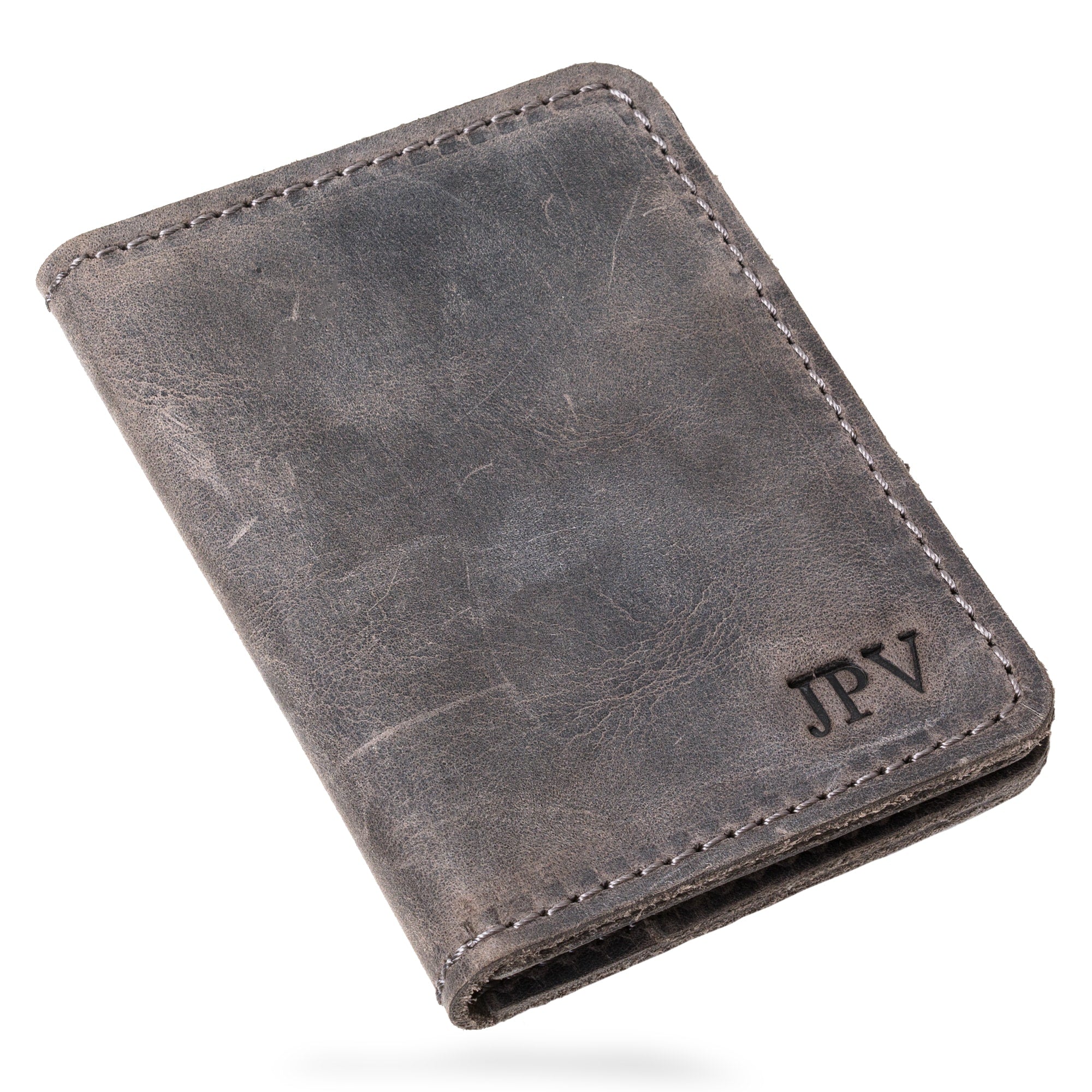 Leather Bifold Card Wallet Wallet | Rock Gray | Knox – PEGAI
