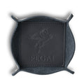 Lleather catchall tray black lane