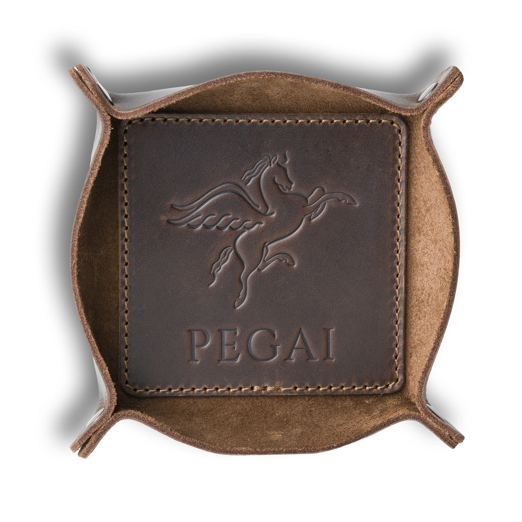 leather catchall tray antique brown lane
