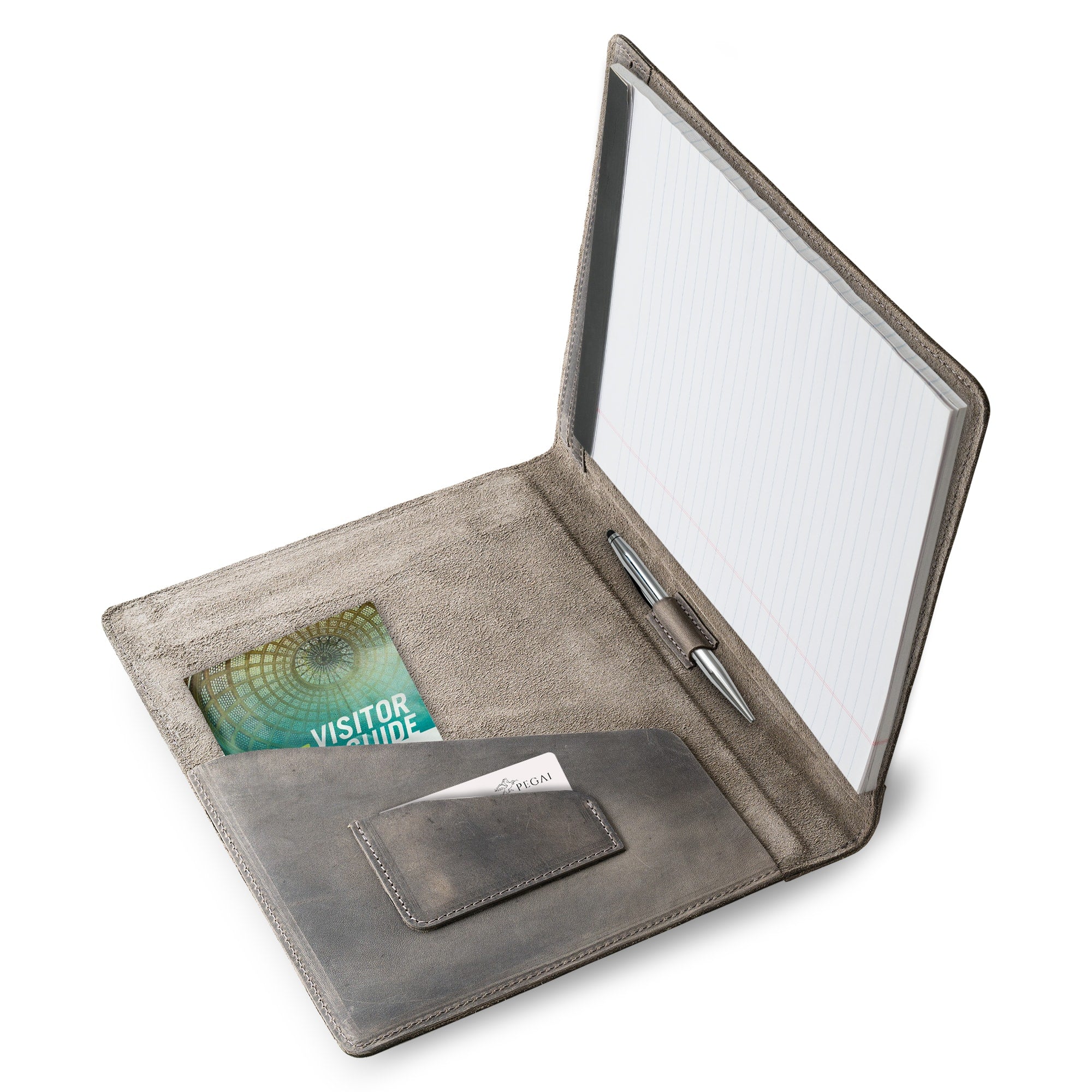 marshall leather padfolio rock gray